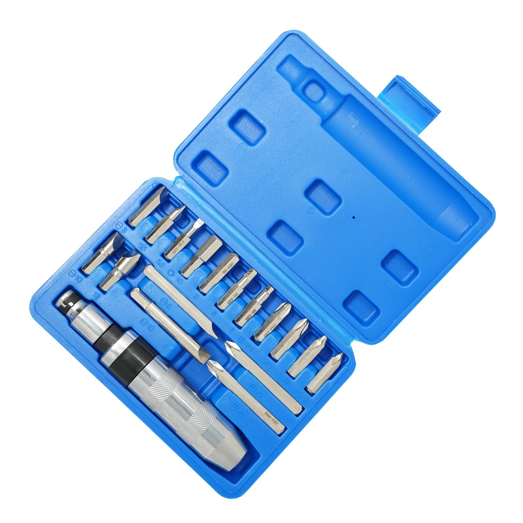 18Pc Hand Impact Screwdriver Driver Set 1/2" Drive Pro Tool Storage Box Heavy Duty - Image 7