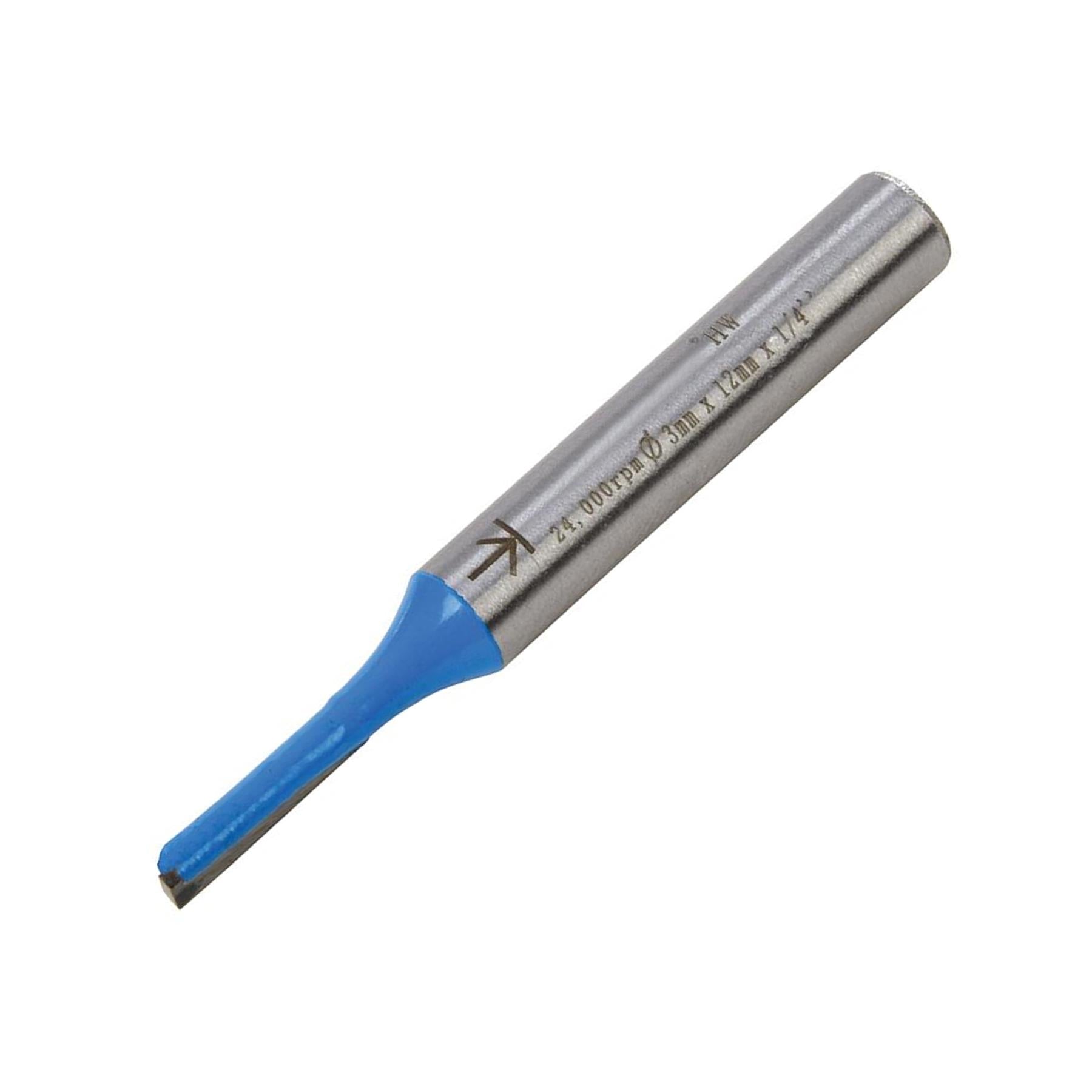 Straight 2 Flute Router Bit Cutter 1/4" Shank Carbide TCT Groove Metric 3 x 12mm - Image 9