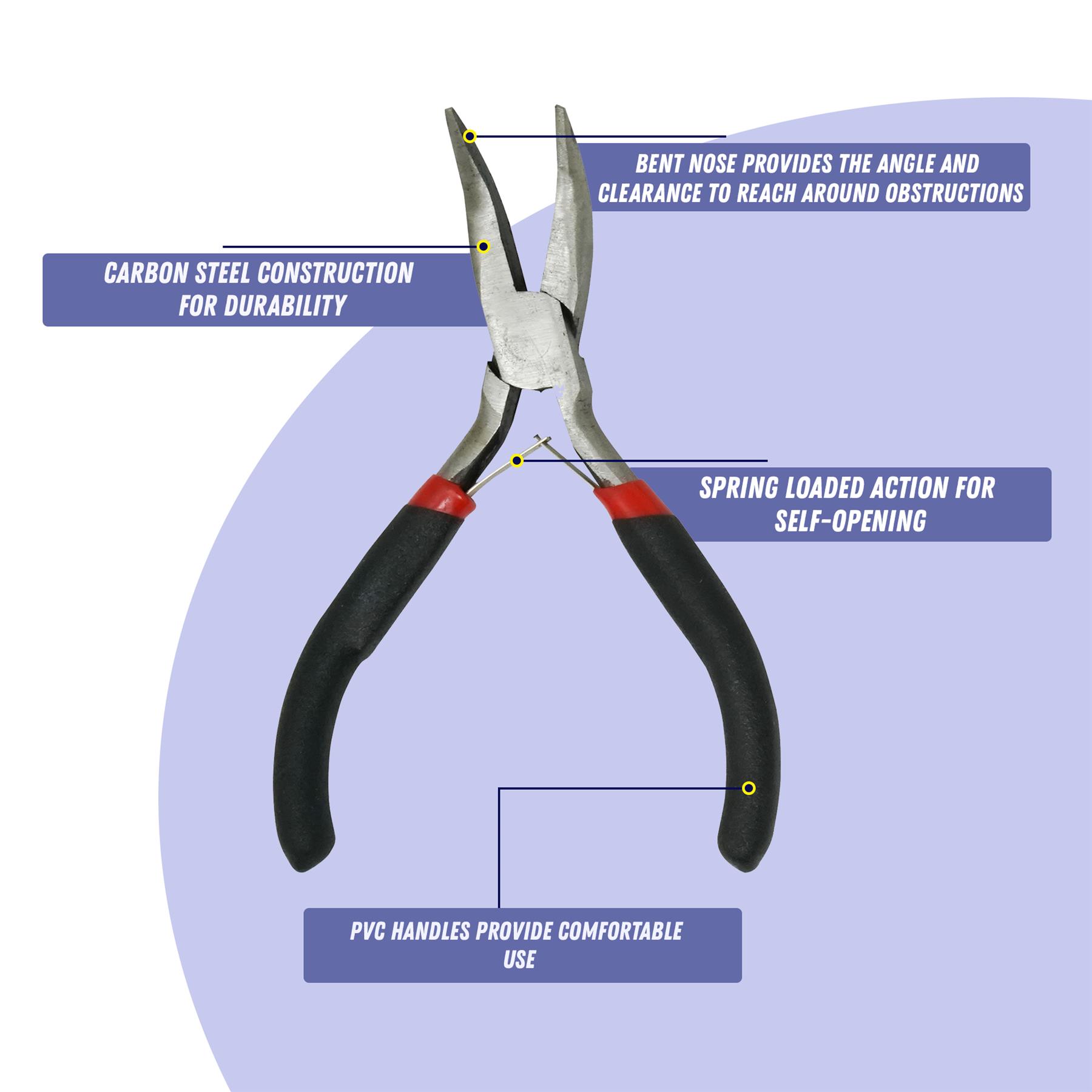 Mini Needle Nose Side Bent Pliers Small Hand DIY Jaw Width 11mm Length 125mm - Image 4