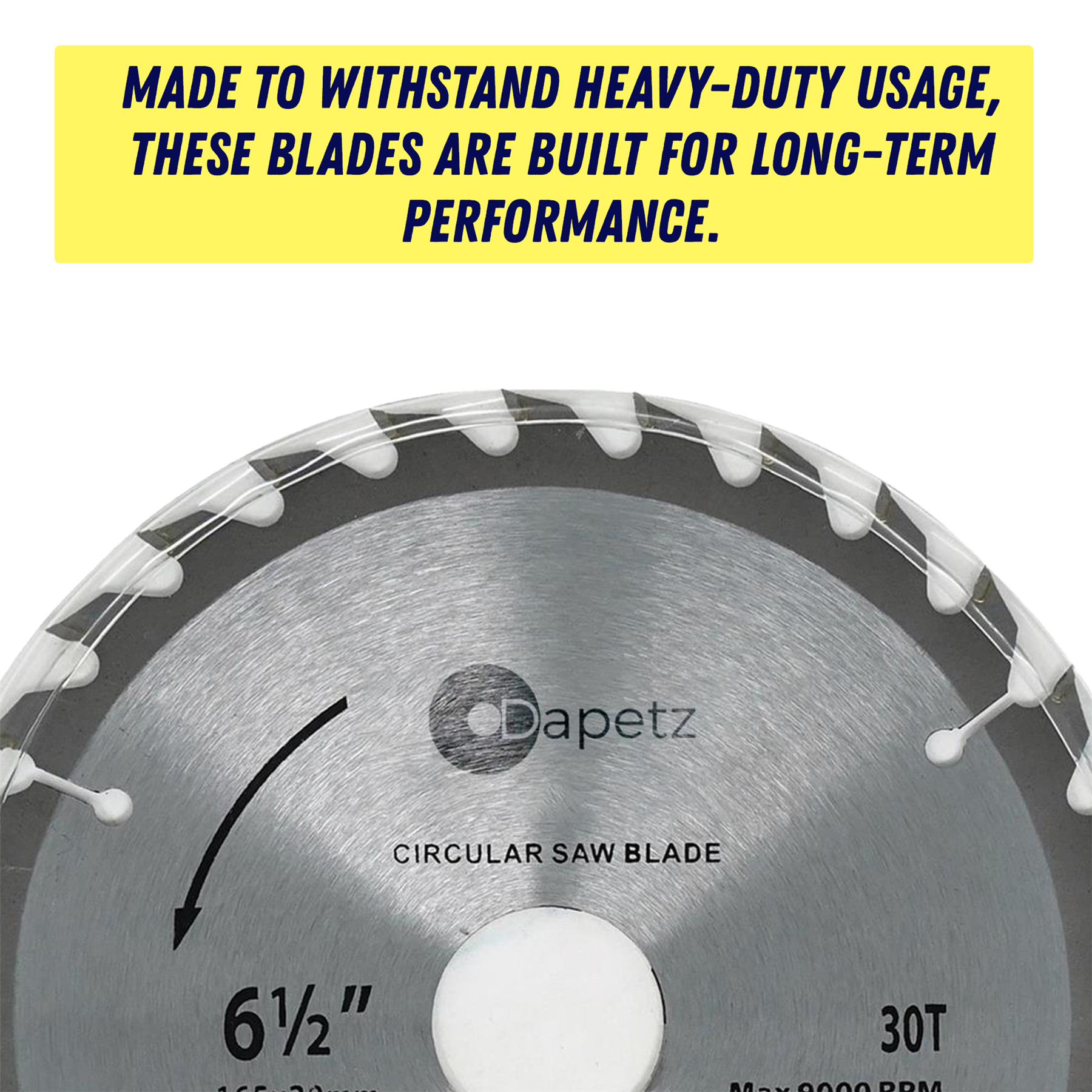 3 Piece TCT Circular Saw Blade Set 165 x 30 - 20, 16, 10mm Rings - Image 4