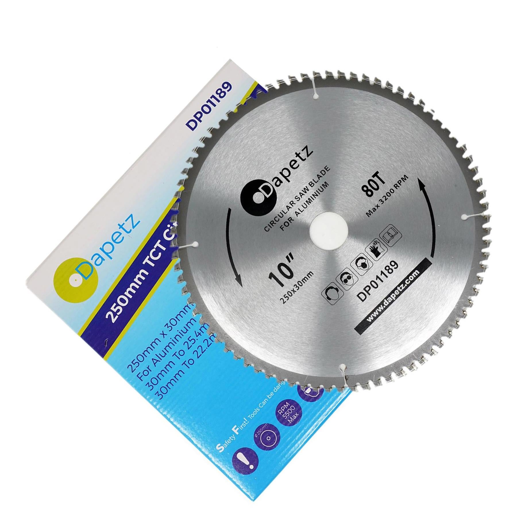250mm (10") 80 Teeth Aluminium Circular Saw Blade 30mm Bore 25mm Rings Mitre - Image 8