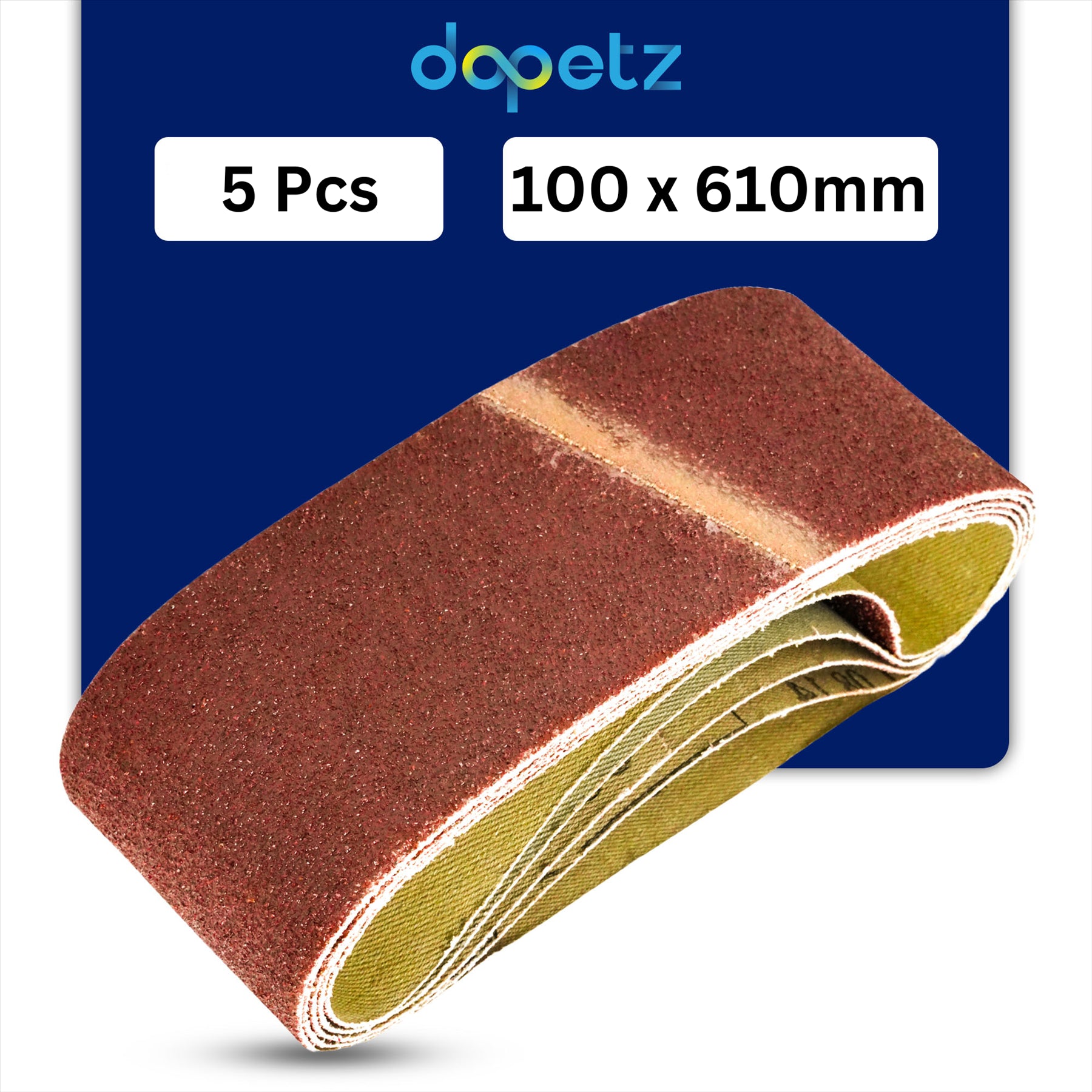 5x Sanding Belts 100 x 610mm 80 Grit Very Coarse Sander Sheets Sanding Belts - Image 15