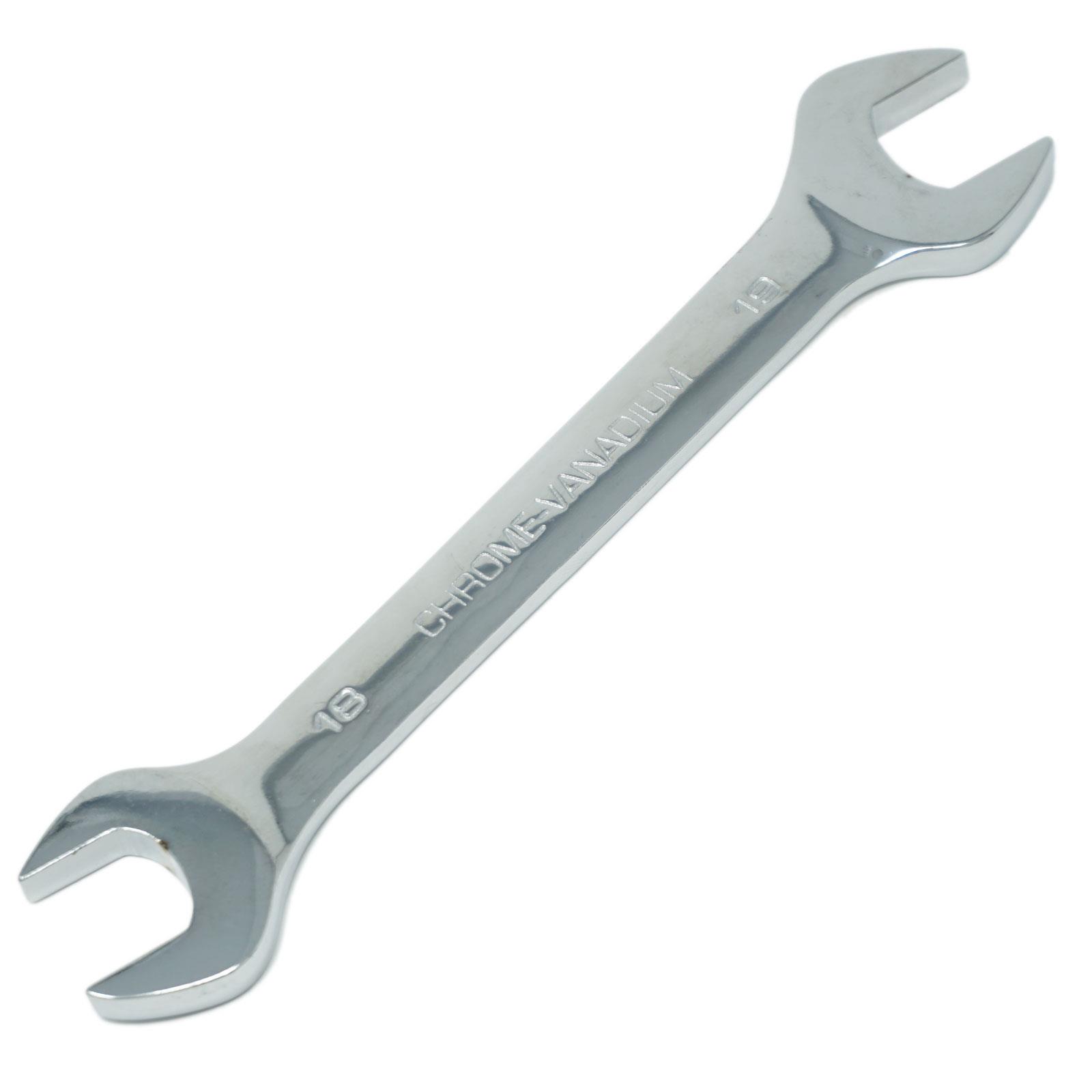 Fixed Head Combination Spanner Open Ended 18mm x 19mm Metric Polished CRV Garage