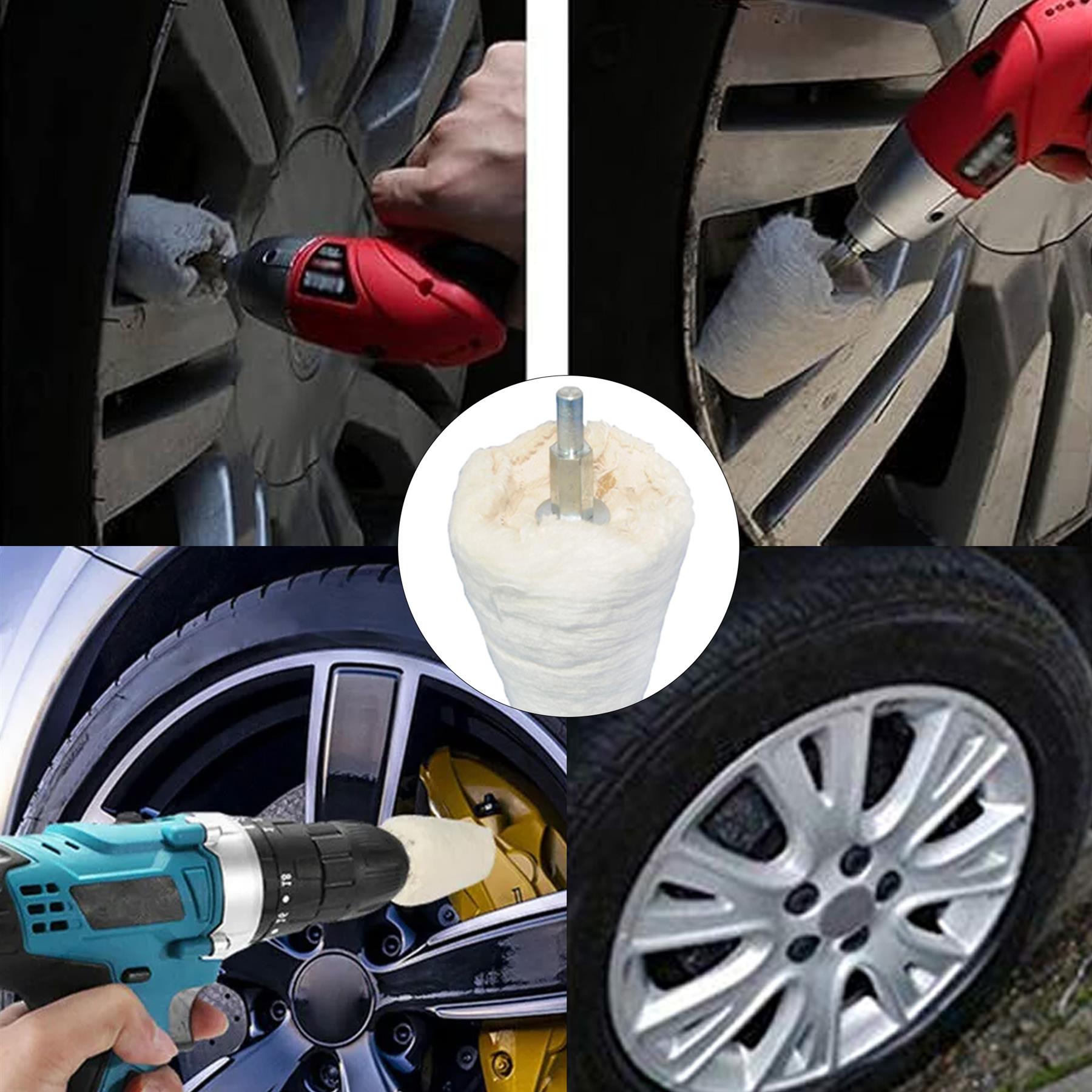 Goblet Polishing Mop 50mm Cotton Cone Polishing for Metal Aluminium Stainless Steel Plastic Ceramic Glass - Image 2