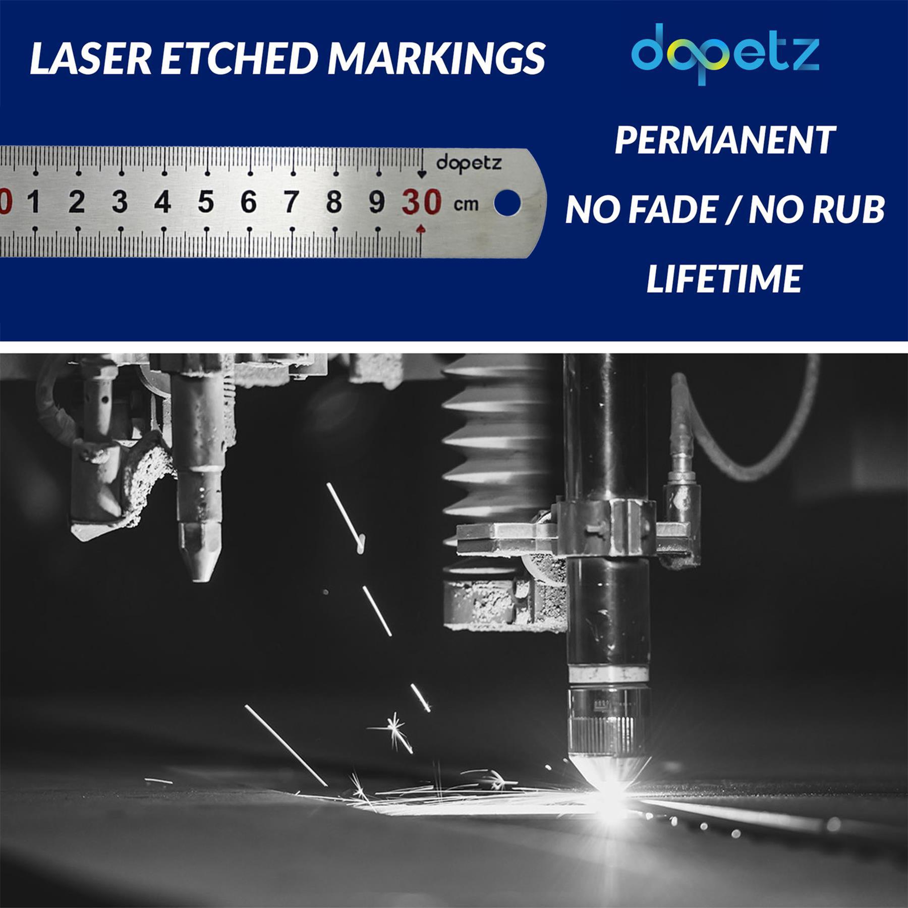 12" 30cm 300mm Stainless Steel Ruler Metal Ruler Conversion - Image 6