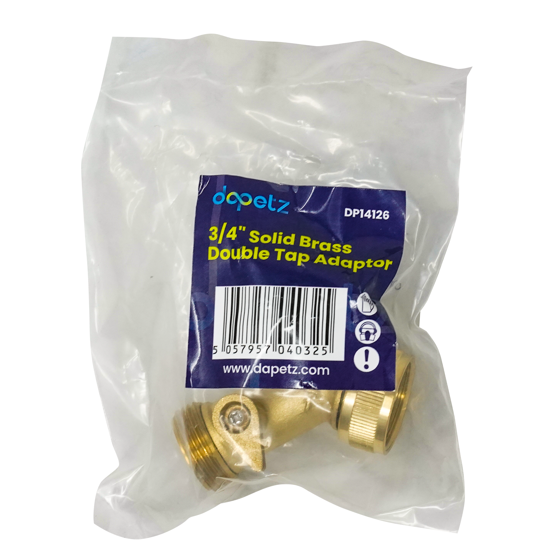 3/4" Solid Brass Double Tap Adaptor - Image 6