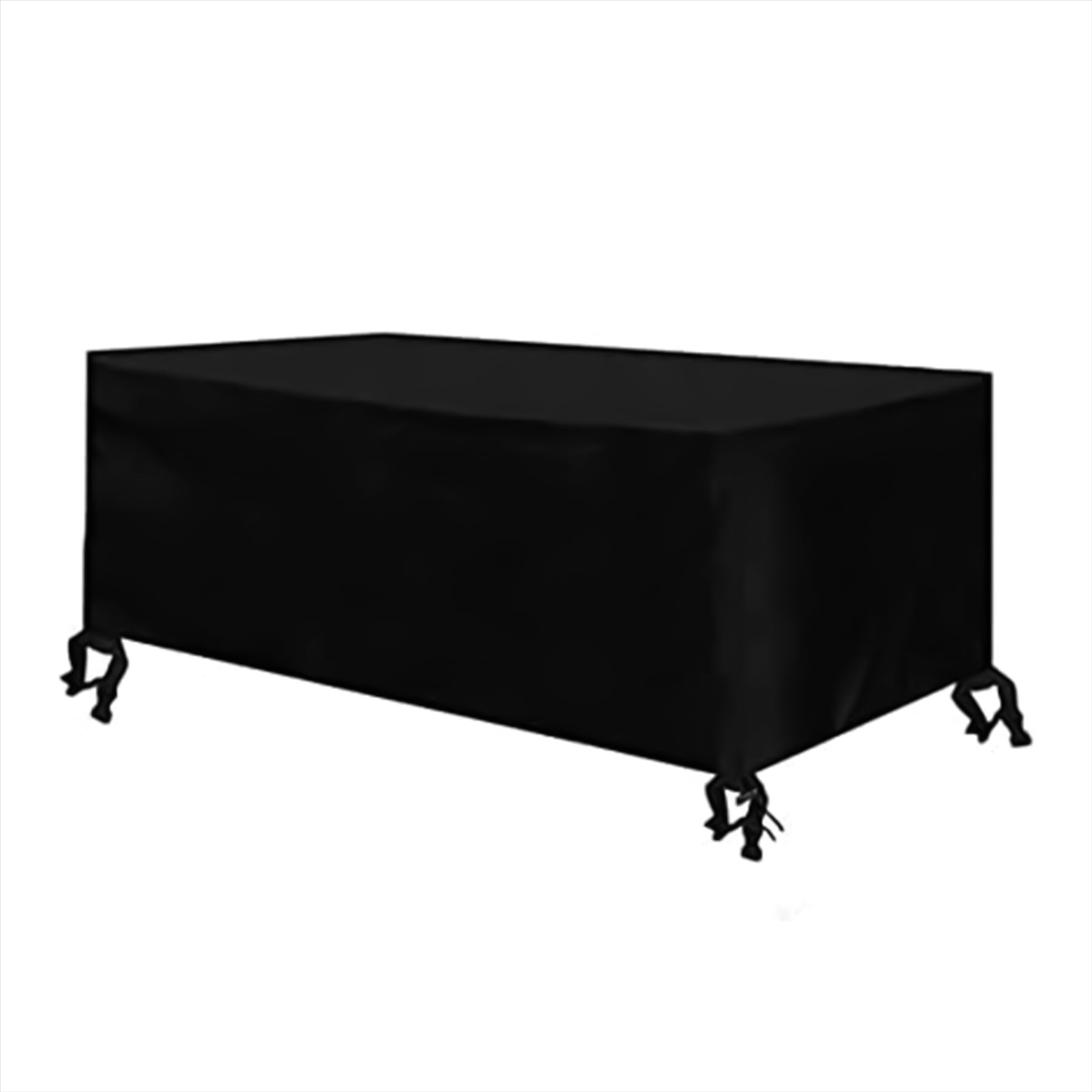 Outdoor Garden Furniture Cover 420D Oxford Fabric Water Repellent Windproof UV Resistant Black 315x160x74cm - Image 11