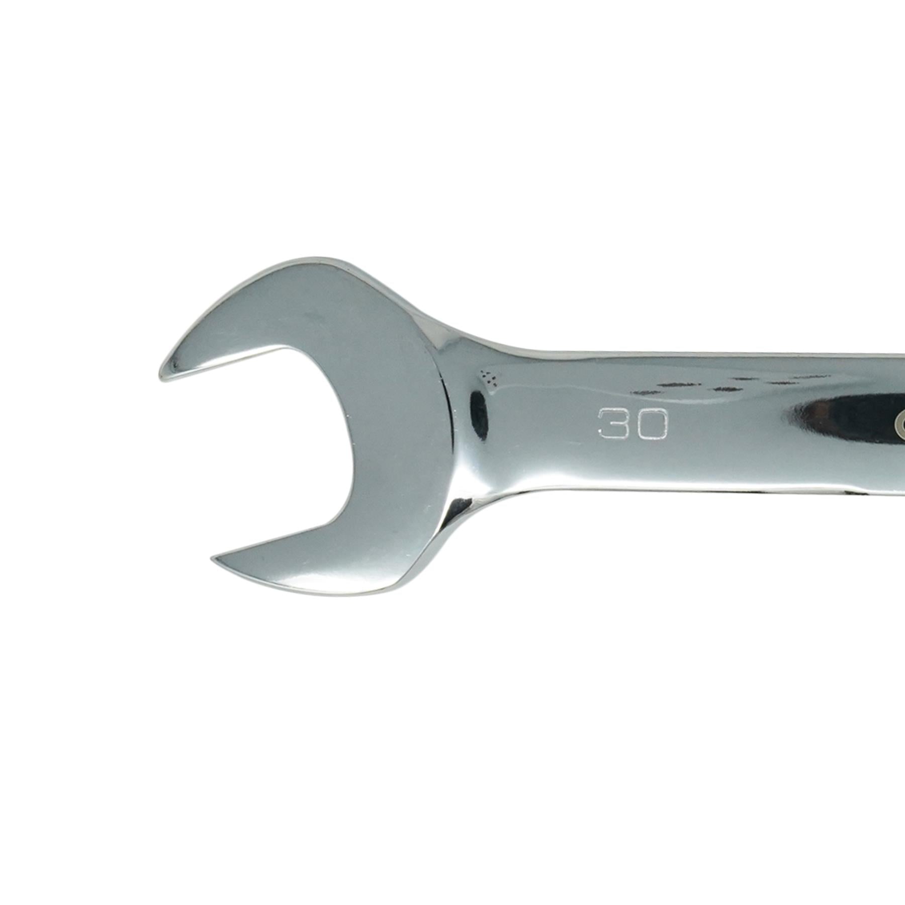 Fixed Head Combination Spanner Open Ended 30mm x 32mm Metric Polished CRV Garage - Image 6