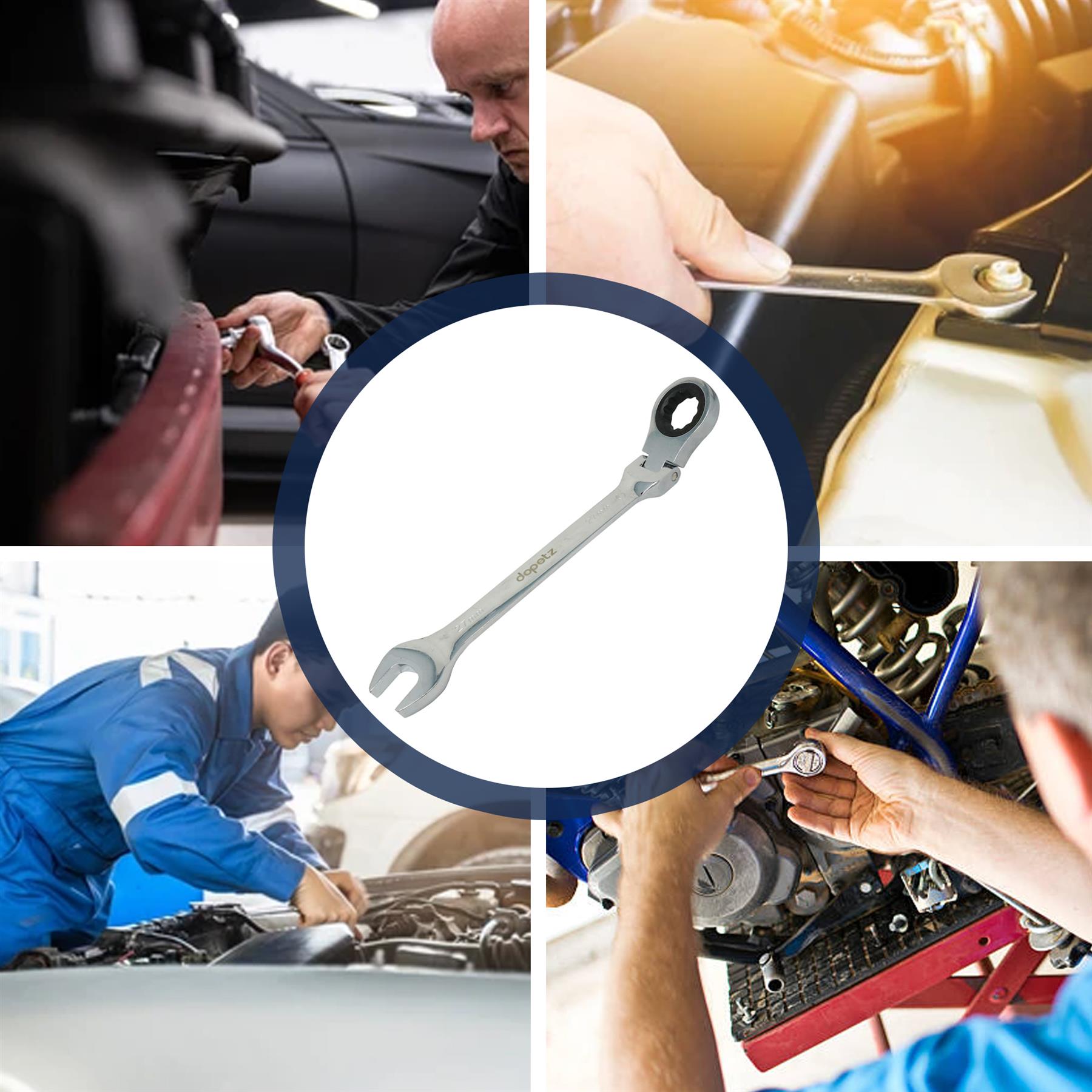 27mm Flexible Head Ratchet Metric Spanner Open End & Ring Guaranteed - Image 4