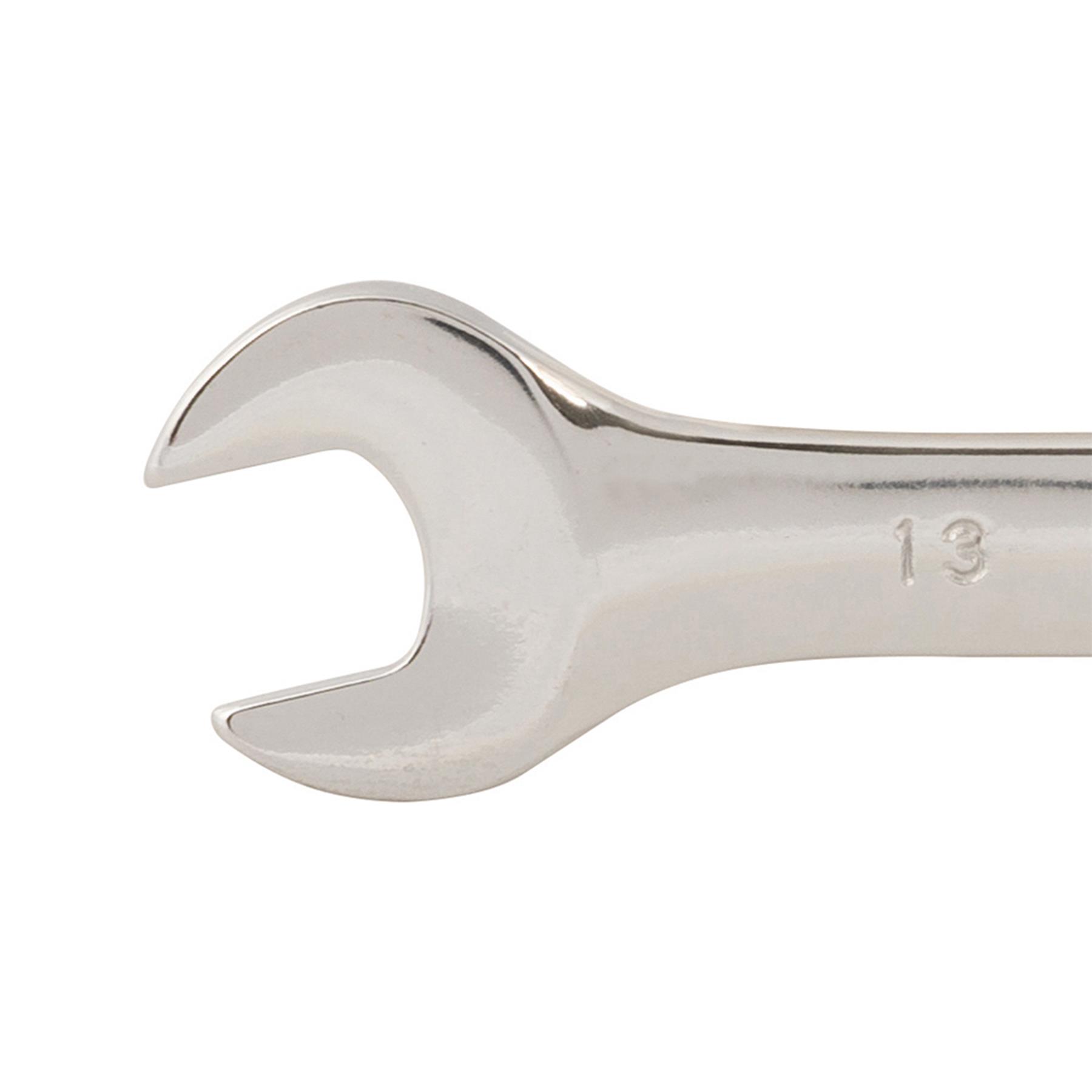 Fixed Head Combination Spanner Open Ended 12mm x 13mm Metric Polished CRV Garage - Image 7