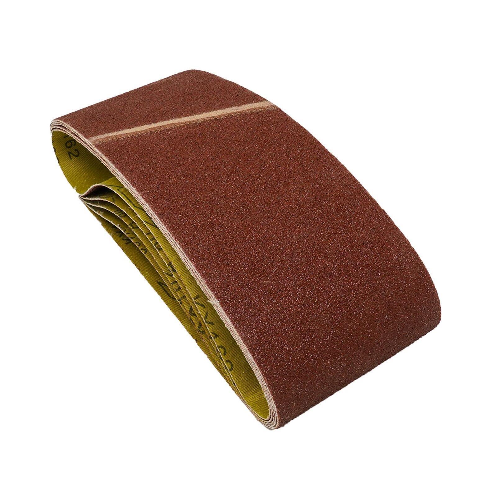 5x Sanding Belts 75mm X 457mm 40 Grit Very Coarse Sander Sheets Sanding Belts