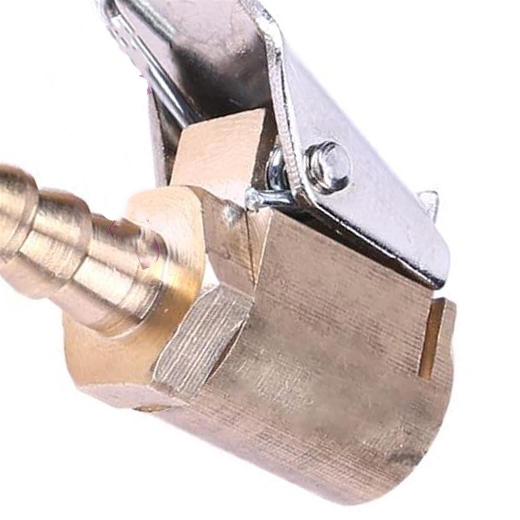 Brass 6mm Car Tyre Inflator Valve Connector Air Chuck Tire Clip Lock-on - Image 9