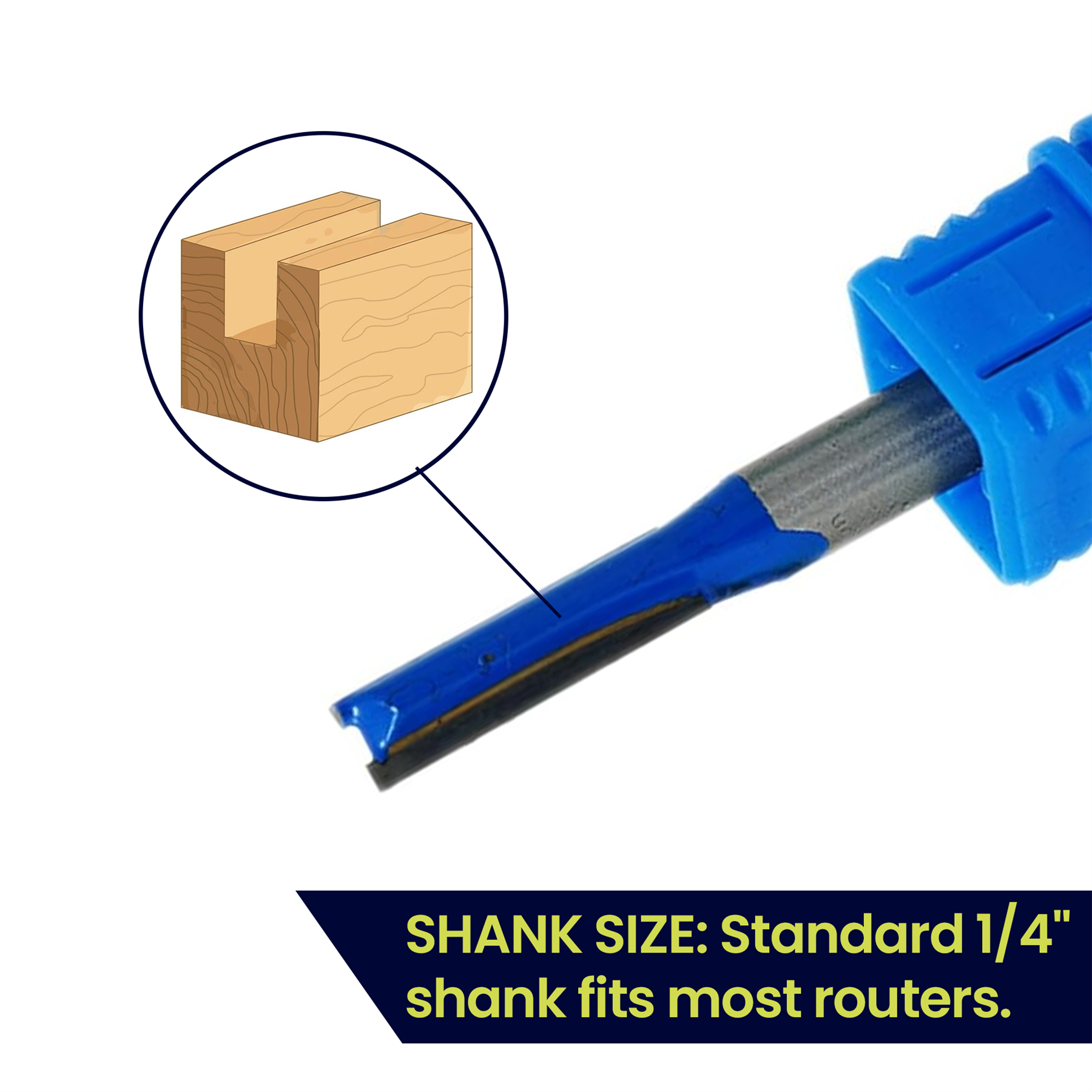 Straight 2 Flute Router Bit Cutter 1/4" Shank Carbide TCT Groove Metric 6 x 20mm - Image 4