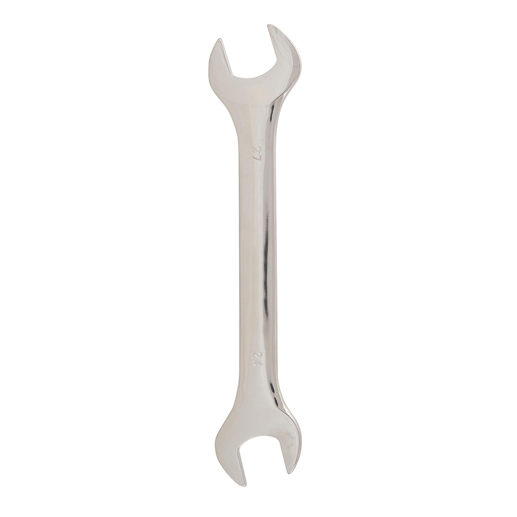 Fixed Head Combination Spanner Open Ended 24mm x 27mm Metric Polished CRV Garage