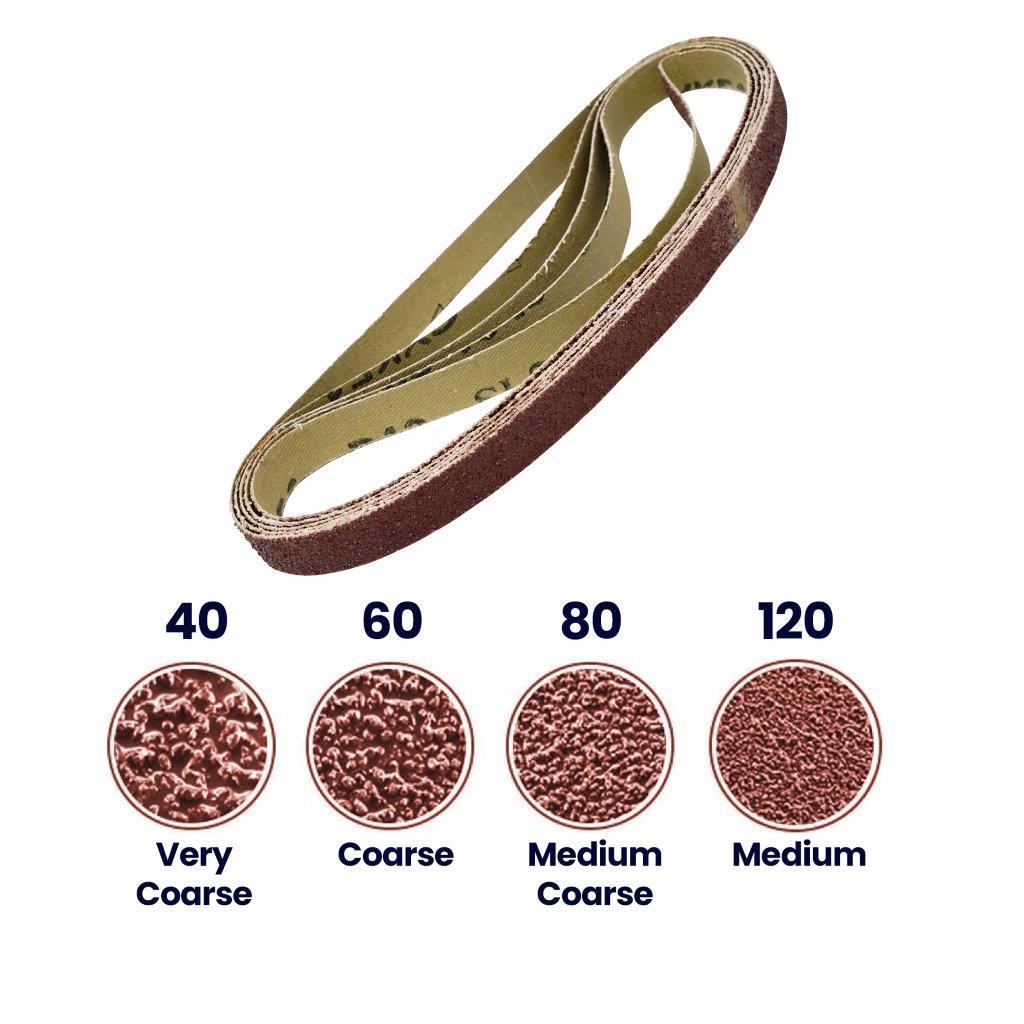 Sanding Belts 13 x 457mm 60 Grits for use with Power Files 5Pc - Image 4