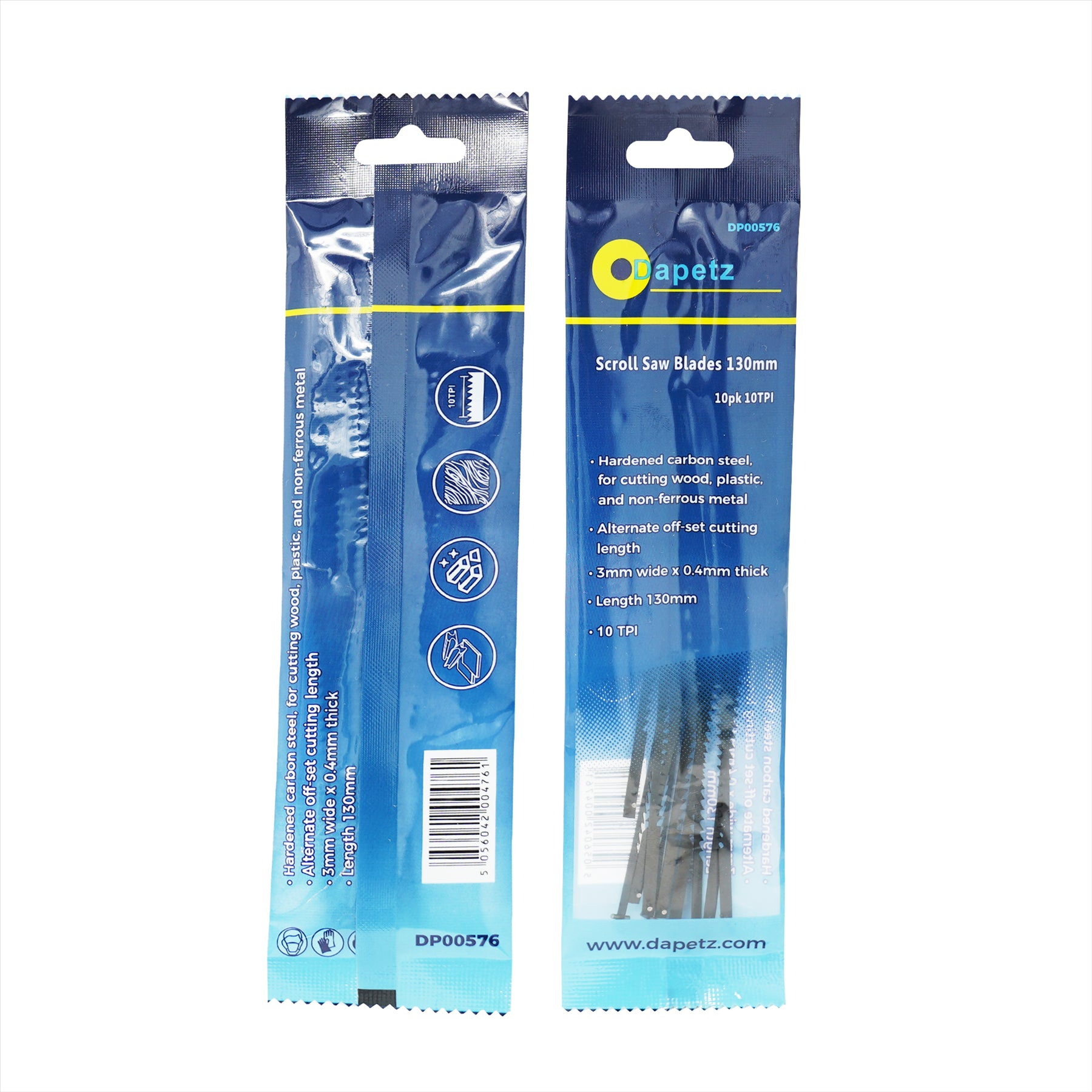 Scroll Saw Blades 10TPI Hardened Carbon Steel Pin Ended 130mm Long 10 PC - Image 4