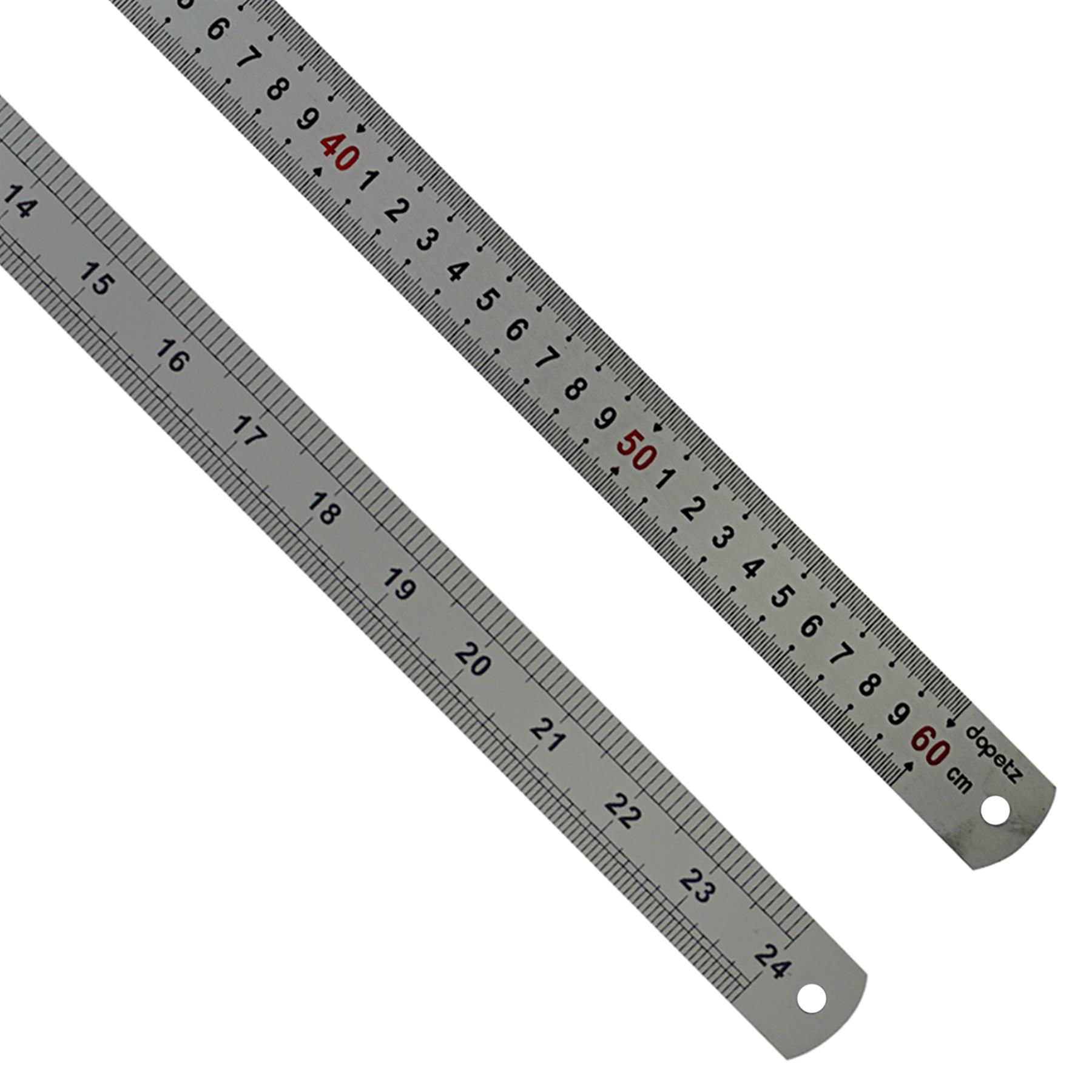 Stainless Steel Ruler Metal Rule Metric Imperial 24" / 600mm 60cm - Image 10