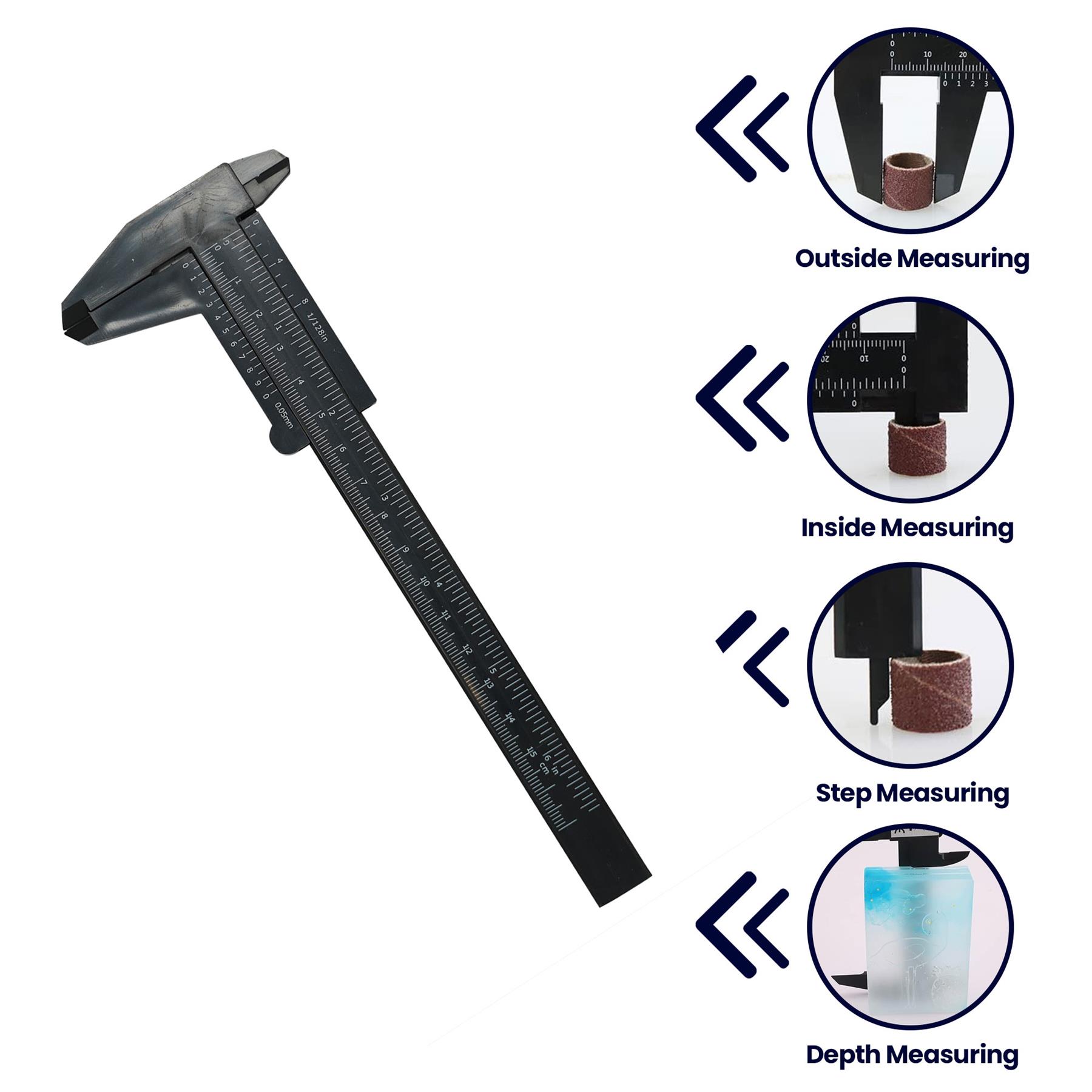 Plastic Vernier Caliper 150mm – Mini Sliding Gauge for Jewelry, School, Salon & Home Use Measuring Tools - Image 4