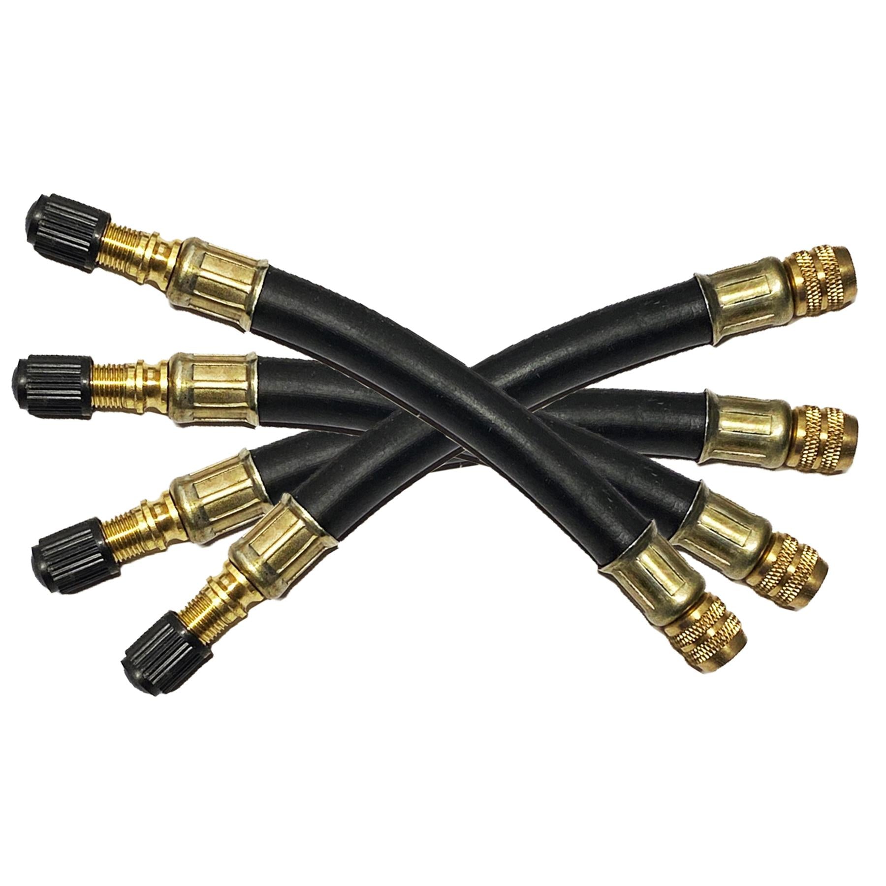 Flexible Rubber Tyre Valve Extension 105mm Twin Wheel Lorry Van Bus Adapter x4 - Image 5