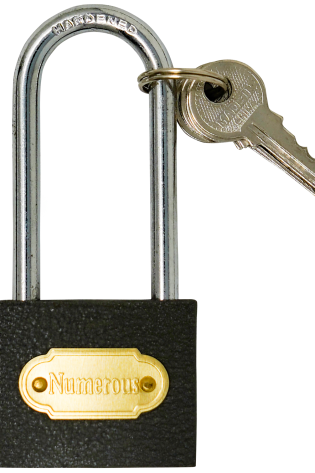 50mm Long Shackle Padlock with 3 Keys High Security Weatherproof Lock for Shed Gym Garage Gate Fence