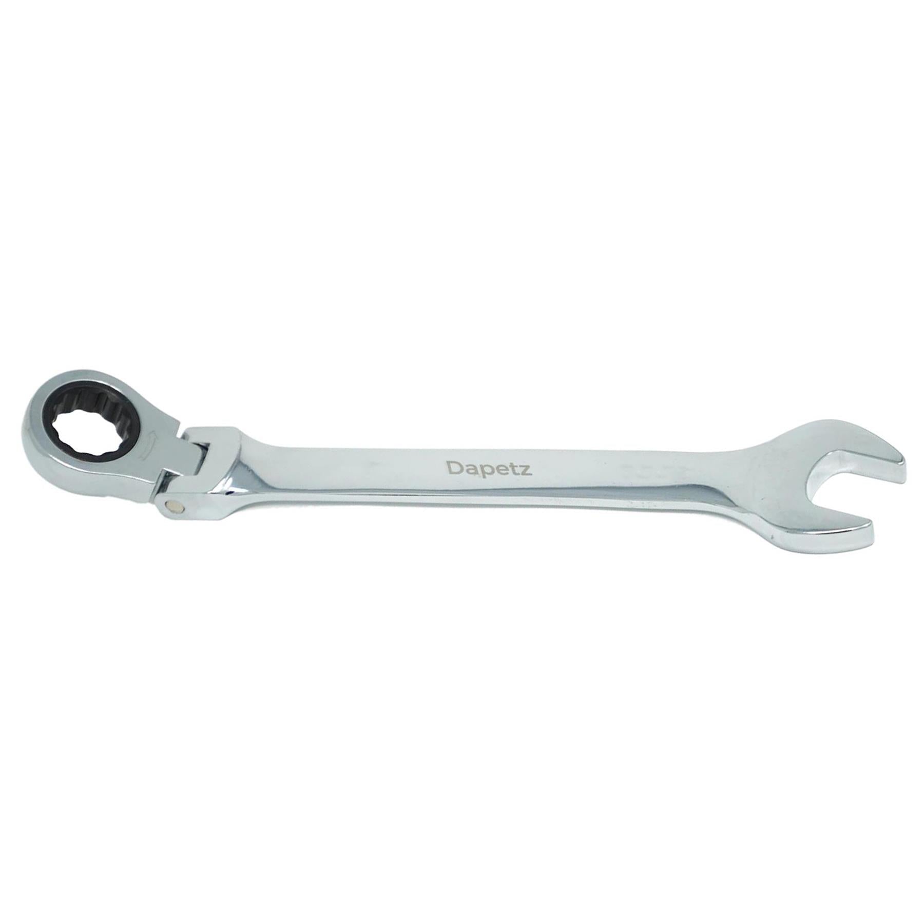 Flexible Head Ratchet Spanner 18mm Chrome Vanadium Steel Combination Wrench Open End Metric Spanner - Image 7