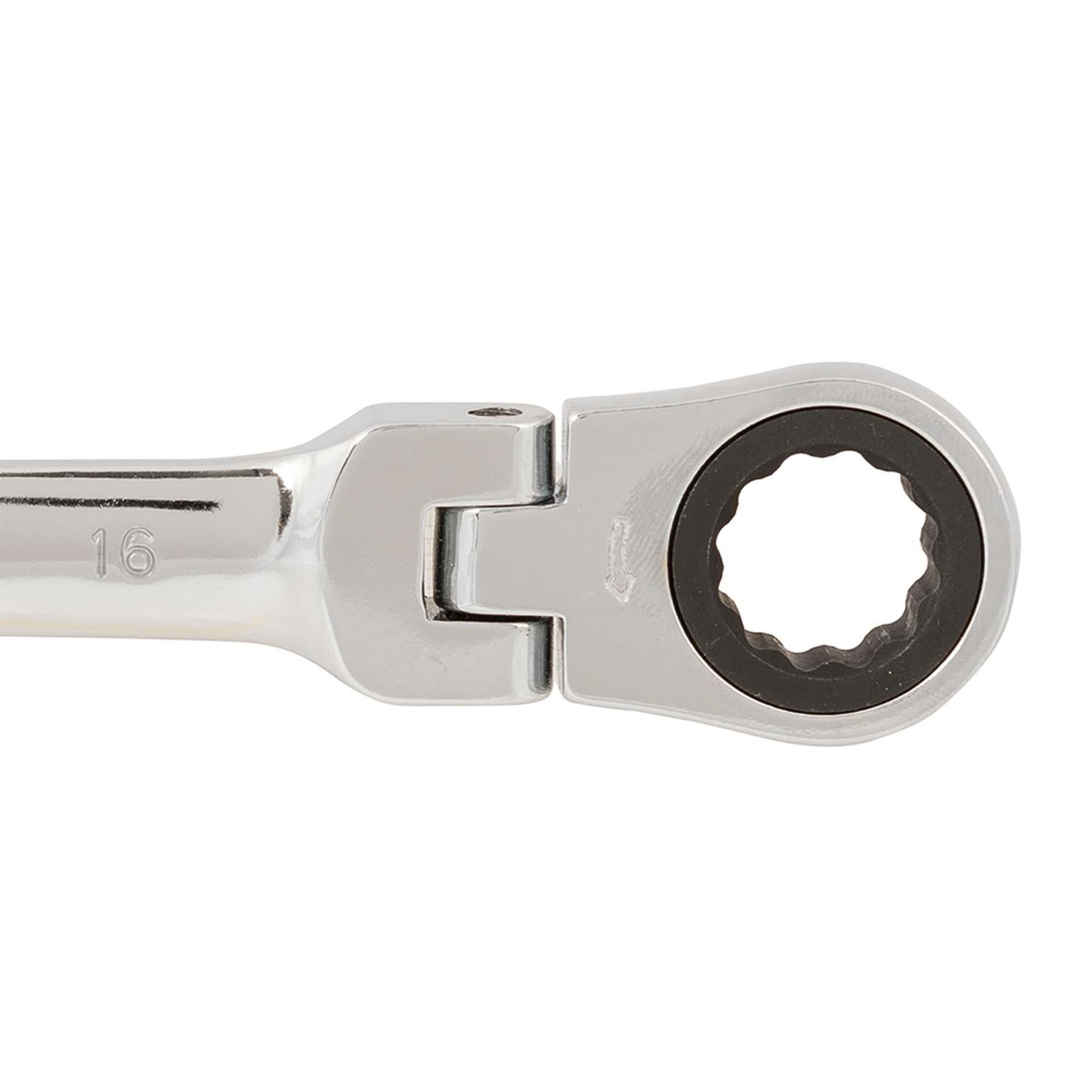 Metric Flexible Ratchet Spanners 16mm Flexi Head Combination Wrench Steel - Image 15