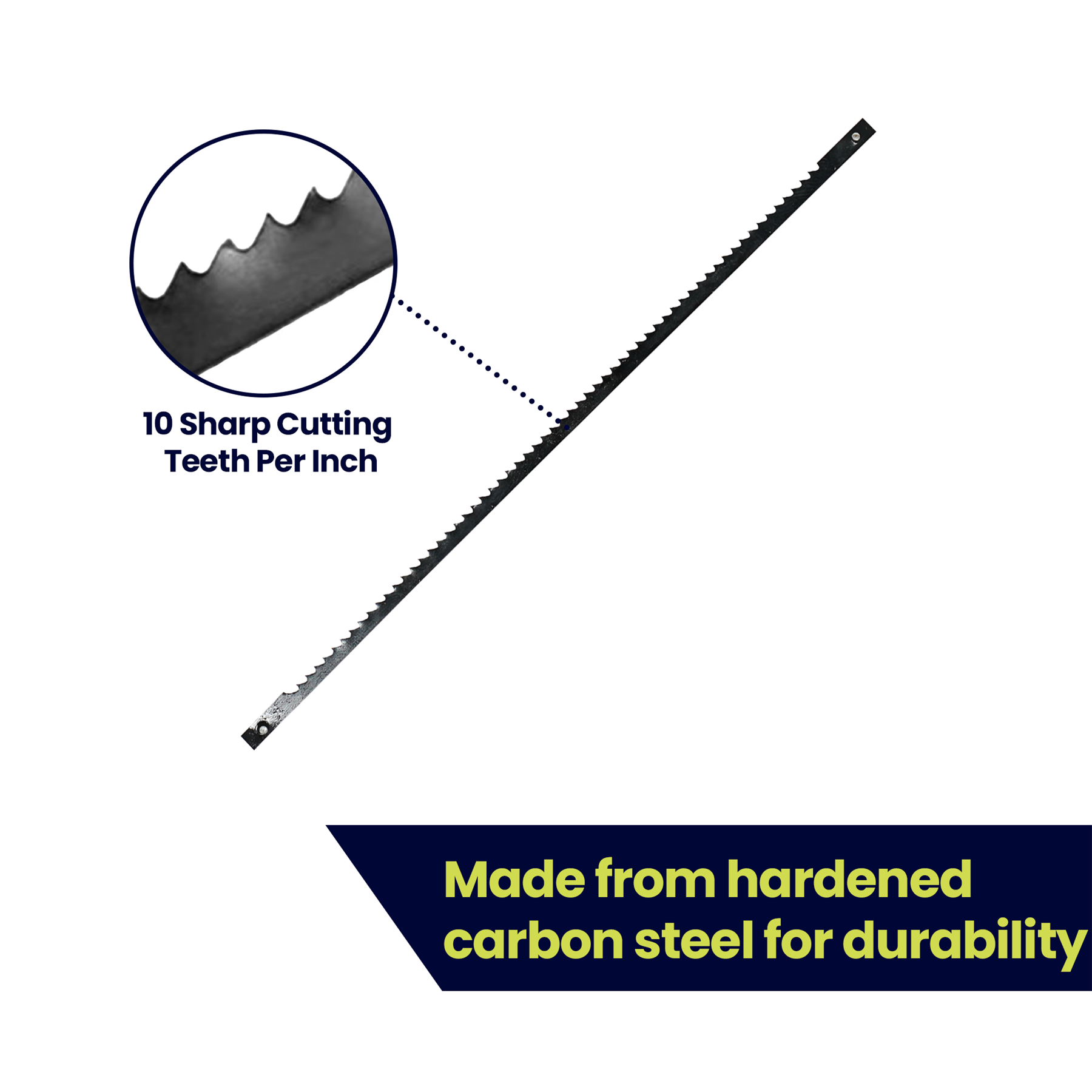 Scroll Saw Blades 10TPI Hardened Carbon Steel Pin Ended 130mm Long 10 PC - Image 5