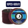 10x Flap Discs 115mm Sanding 60 Grit Grinding Wheels Disc 4.5" Aluminium Oxide