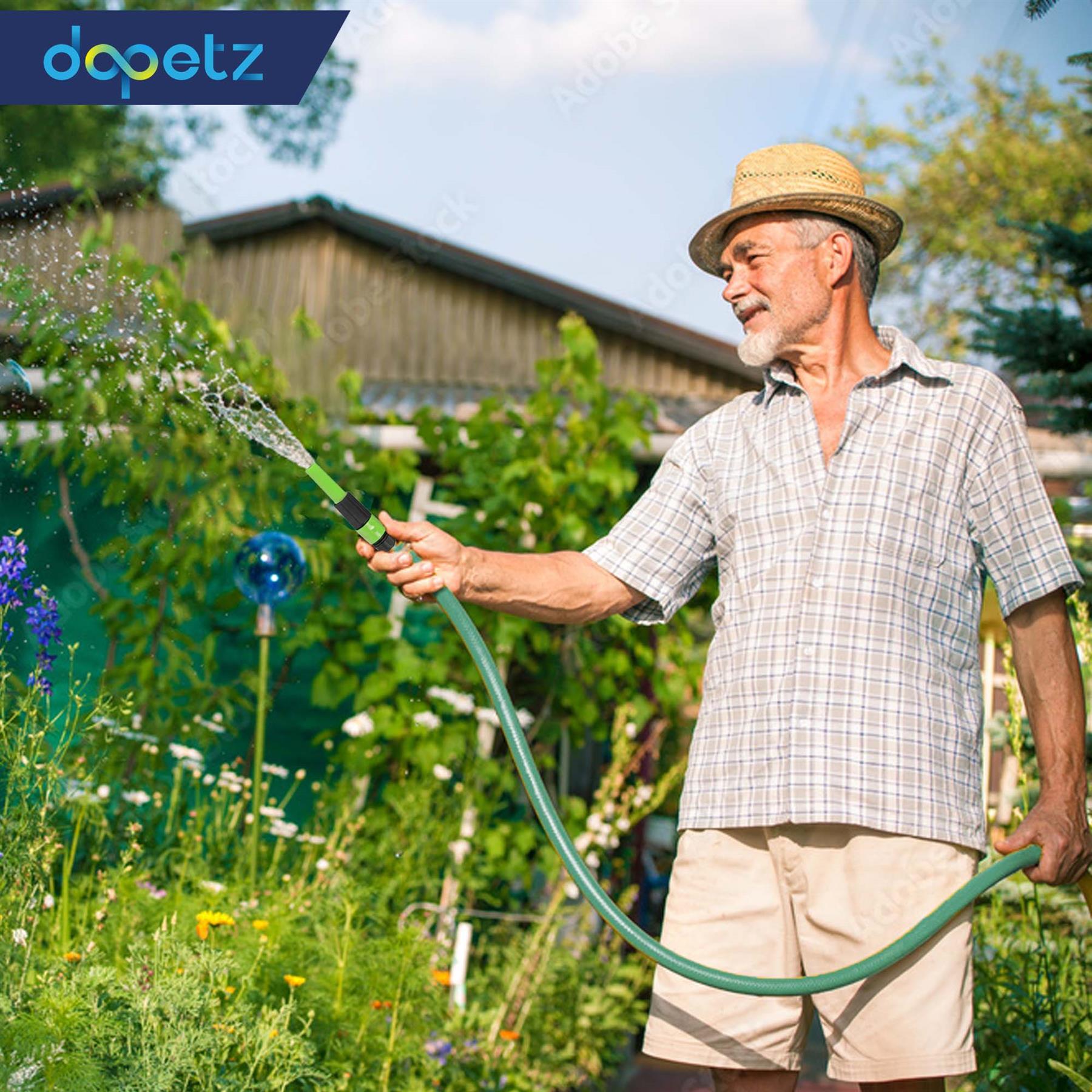 50M Garden Hose Pipe Reinforced Braided PVC Watering Hosepipe Reel Green 1/2" - Image 2