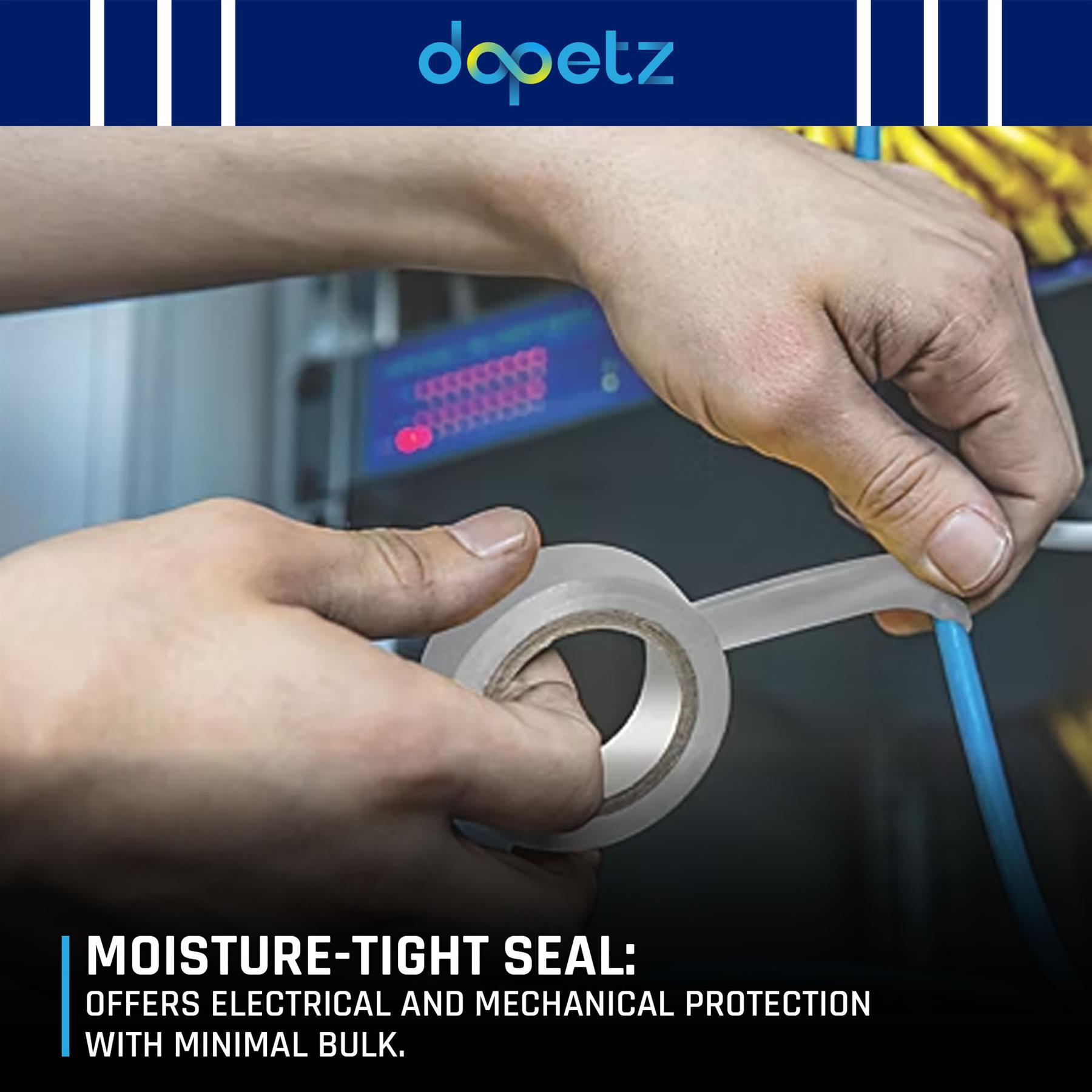 1 x PVC Insulation Electrical Tape Flame Retardent Grey 19mm x 33m - Image 3