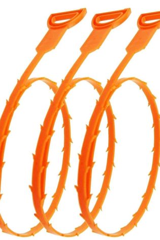 3 Pieces Drain Snake Hair Clog Remover Shower Drain Unblocker Tool for Bathroom & Kitchen Sink Clogs