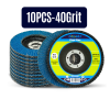 10x Flap Discs 115mm Sanding 40 Grit Grinding Wheels Disc 4.5" Zirconium Oxide