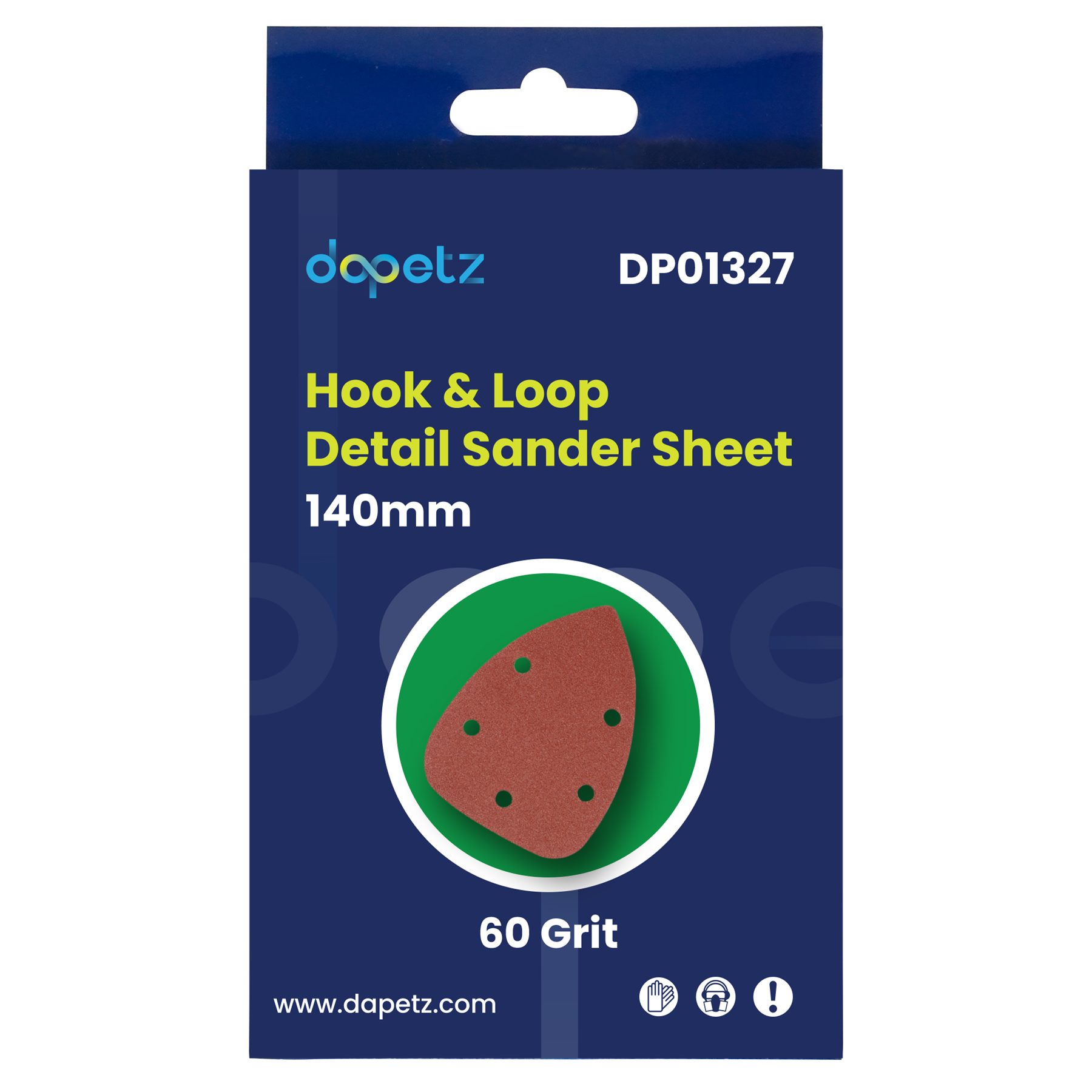 60 Grit Mouse Sanding Sheets Hook & Loop Sander Pads 5-Holes Sand Paper 10Pcs